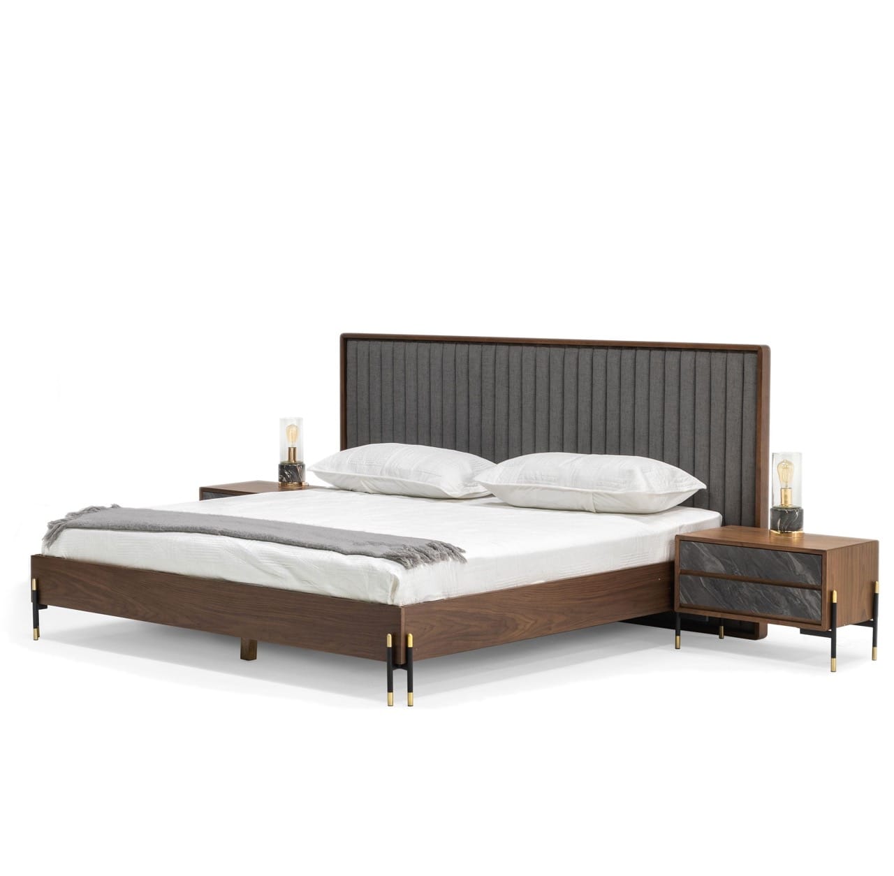Nova Domus Metcalf Bed with Two Nightstands - Thumbnail 2