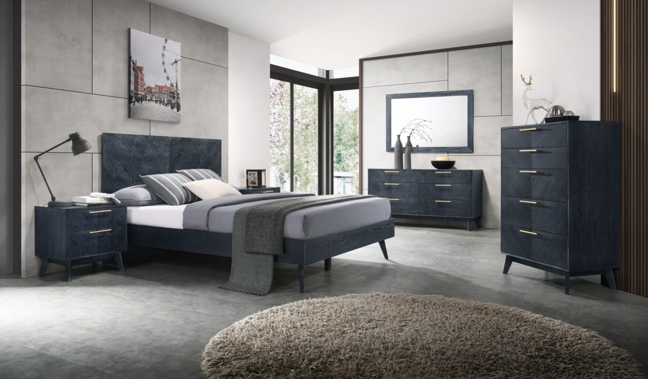 Modrest Diana Eastern King Modern Grey Ash Bedroom Set - Thumbnail 5