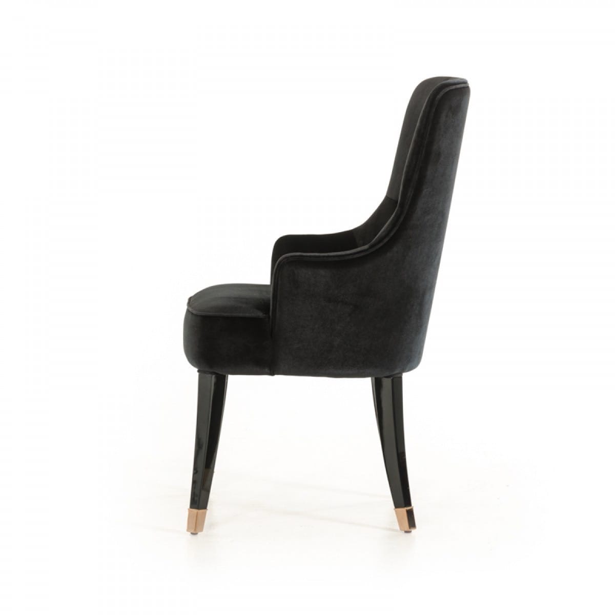 A&X Larissa Modern Black Fabric Dining Chair - Thumbnail 4
