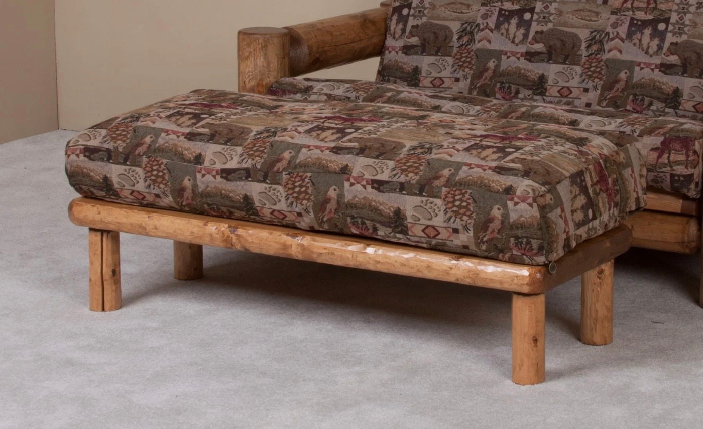 Northern Exposure Futon Loveseat Ottoman Frame by Viking Log Furniture