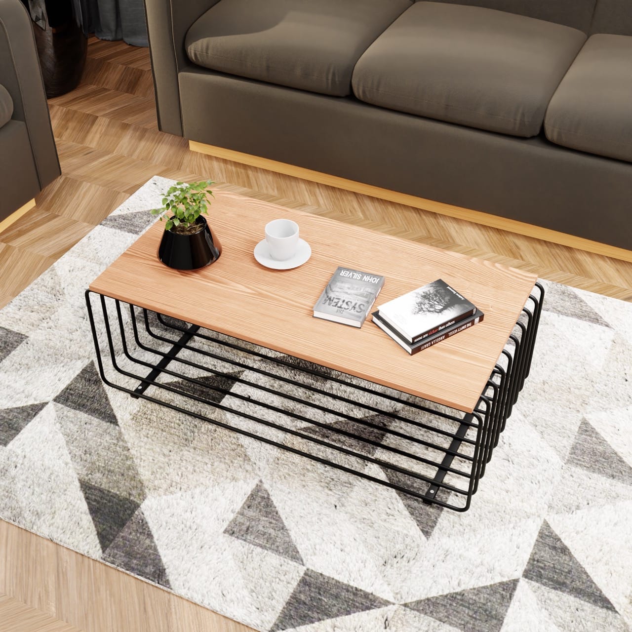 Walden Rectangular Coffee Table Powder Coated Steel Frame Black At walden-rectangular-coffee-table-powder-coated-steel-frame-black-at