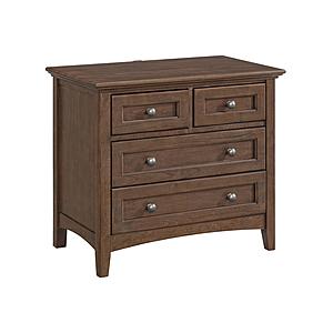 McKenzie 4-Drawer Nightstand, Java by Wittier Wood Furniture