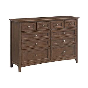 McKenzie 10-Drawer Dresser, Java by Wittier Wood Furniture