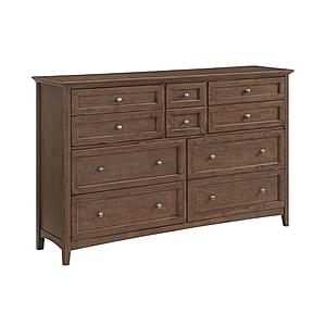 McKenzie 75"W Master Dresser, Java by Whittier Wood Furniture