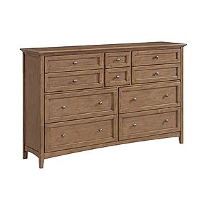 McKenzie 75"W Master Dresser, Pecan by Whittier Wood Furniture