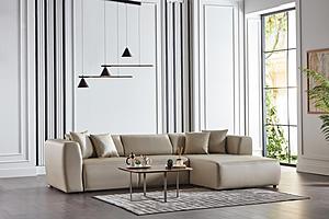 Picasso Santa Glory Cream Sectional Sofa by Bellona