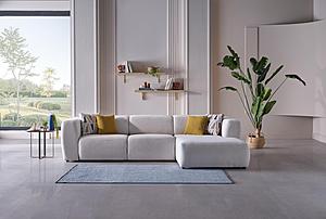 Picasso Oscar White Sectional Sofa by Bellona
