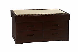 Japanese-Style Tatami 32 Inch 4 Drawer Bench by Prestige