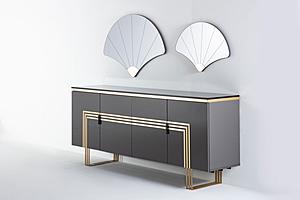 Carlino Console (Prada Gray/Carlino Marble) by Bellona