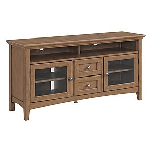 McKenzie 54"W Sound Bar Media Console, Pecan by Whittier Wood Furniture