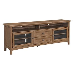 McKenzie 74"W Sound Bar Media Console, Pecan by Whittier Wood Furniture