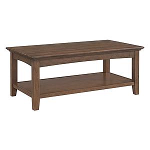McKenzie Cocktail Table, Java by Whittier Wood Furniture