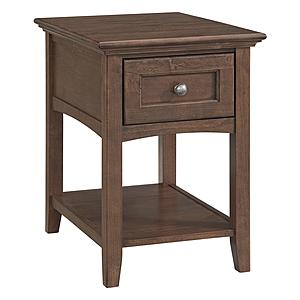 McKenzie Chair Side Table, Java by Wittier Wood Furniture