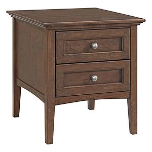 McKenzie End Table, Java by Wittier Wood Furniture