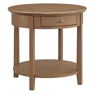 McKenzie Round End Table (26"D), Pecan by Whittier Wood Furniture