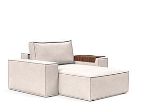 Newilla Wide Lounger Chair Adario Basmati by Innovation Living