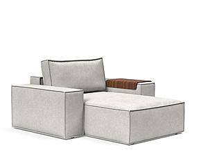 Newilla Wide Lounger Chair Adario Fog by Innovation Living