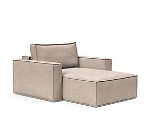 Newilla Standard Lounger Chair Adario Taupe by Innovation Living