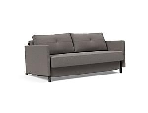 Cubed Deluxe Sofa Bed w/Arms (Queen Size) Mixed Dance Gray by Innovation Living