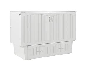 Nantucket Murphy Bed (Chest Bed) White by Atlantic