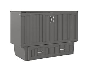Nantucket Murphy Bed (Chest Bed) Gray by Atlantic