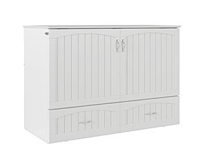 Southampton Murphy Bed (Chest Bed) White by Atlantic