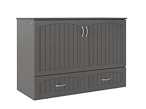 Southampton Murphy Bed (Chest Bed) Antique Gray by Atlantic
