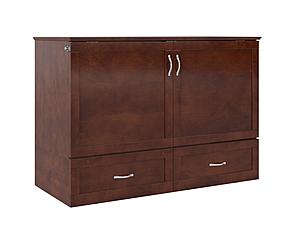 Hamilton Murphy Bed (Chest Bed) Antique Walnut by Atlantic