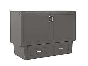 Monroe Murphy Bed (Chest Bed) Antique Gray by Atlantic