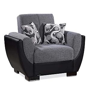 Armada Air Gray/Black 105 Armchair by Casamode