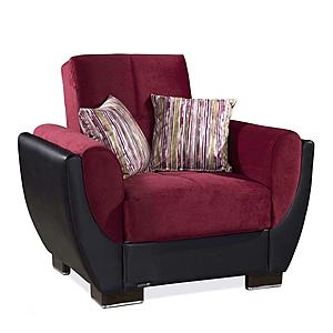 Armada Air Burgundy/Black 110 Armchair by Casamode