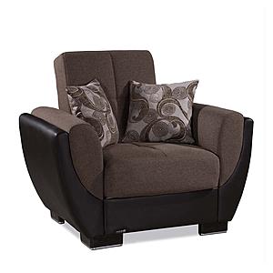Armada Air Brown Chenille/PU 114 Armchair by Casamode