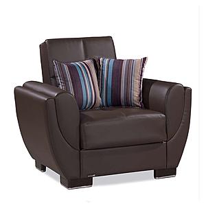 Armada Air Brown PU 116 Armchair by Casamode