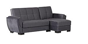 Armada Air Lounge Sectional (L+C) 101 Microfiber Gray by Casamode
