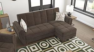 Armada Air Lounge Sectional (L+C) 108 Brown/Brown by Casamode