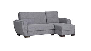 Armada Air Gray Fabric 113 Sectional Sofa Sleeper by Casamode