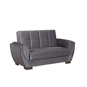 Armada Air Loveseat 101 Microfiber Gray by Casamode
