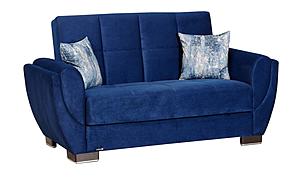 Armada Air Loveseat 104 Microfiber Blue by Casamode