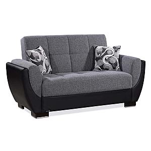 Armada Air Gray/Black 105 Loveseat by Casamode