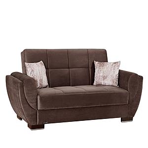 Armada Air Loveseat 108 Microfiber Brown by Casamode