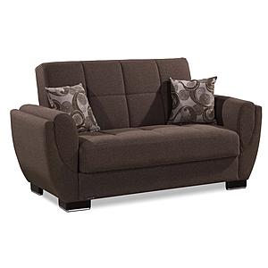 Armada Air Brown Chenille 112 Loveseat by Casamode