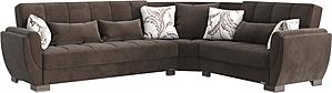 Armada Air Sectional (S+L+W) 108 Brown/Brown by Casamode