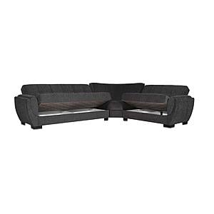 Armada Air Dark Gray 119 Corner Sectional Sofa Sleeper by Casamode