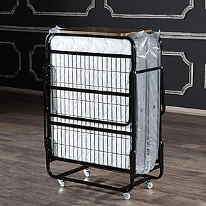 Folding Bed w/Headboard Single (6 Inch Mattress) by Alpha Furniture