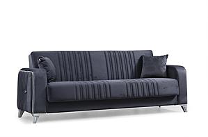 Levante Dark Gray Velvet Sofa Bed by Alpha Furniture