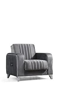 Levante Gray Velvet Chair by Alpha Furniture