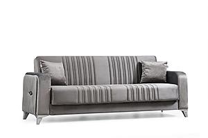 Levante Gray Velvet Sofa Bed by Alpha Furniture