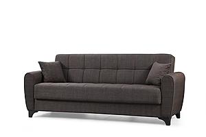 Lincoln Brown Fabric Sofa Bed by Alpha Furniture