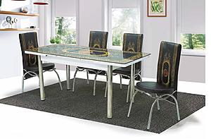 T/0040 Black Glass Dining Table by Alpha Furniture