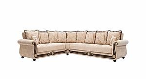 Americana Beige Fabric Sectional Sofa by Casamode